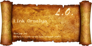 Link Orsolya névjegykártya